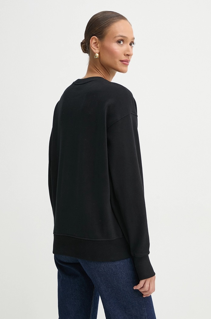 Ρούχα BOSS Orange μπλούζα oversize γυναικεία βαμβακερή 50534821 μαύρο