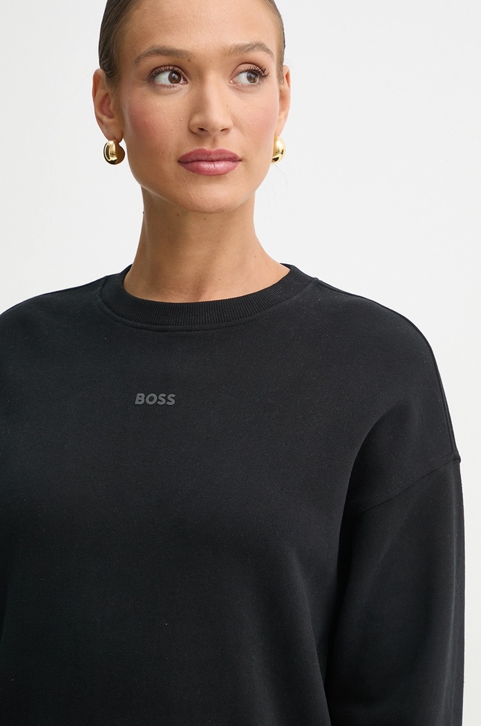 BOSS Orange μπλούζα oversize γυναικεία βαμβακερή μαύρο 50534821