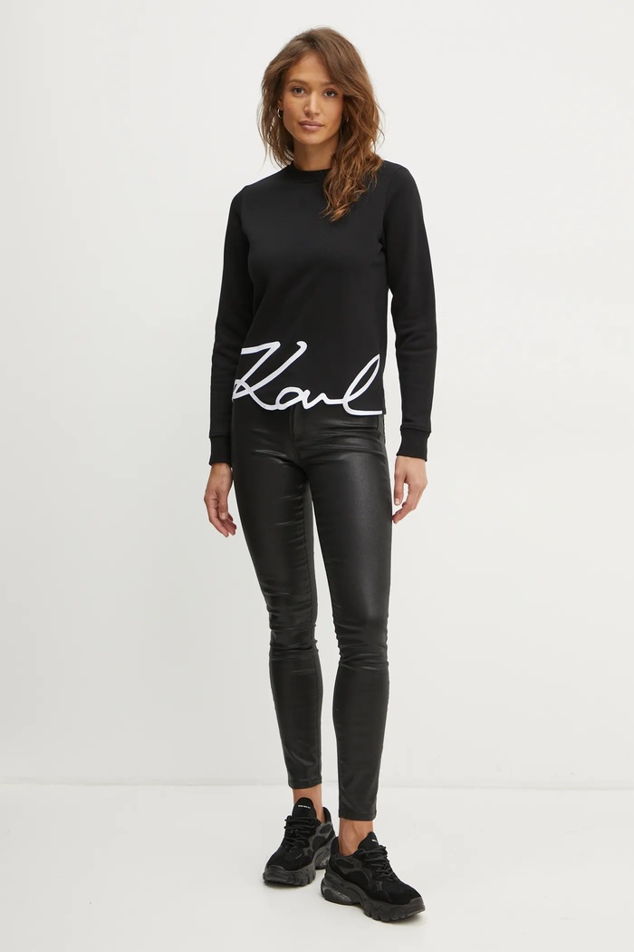 Mikina Karl Lagerfeld A1W20010 černá SS25