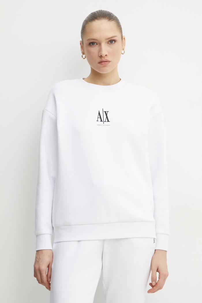 Dukserica Armani Exchange bez kapuljače bijela XW000821.AF10818.NOS