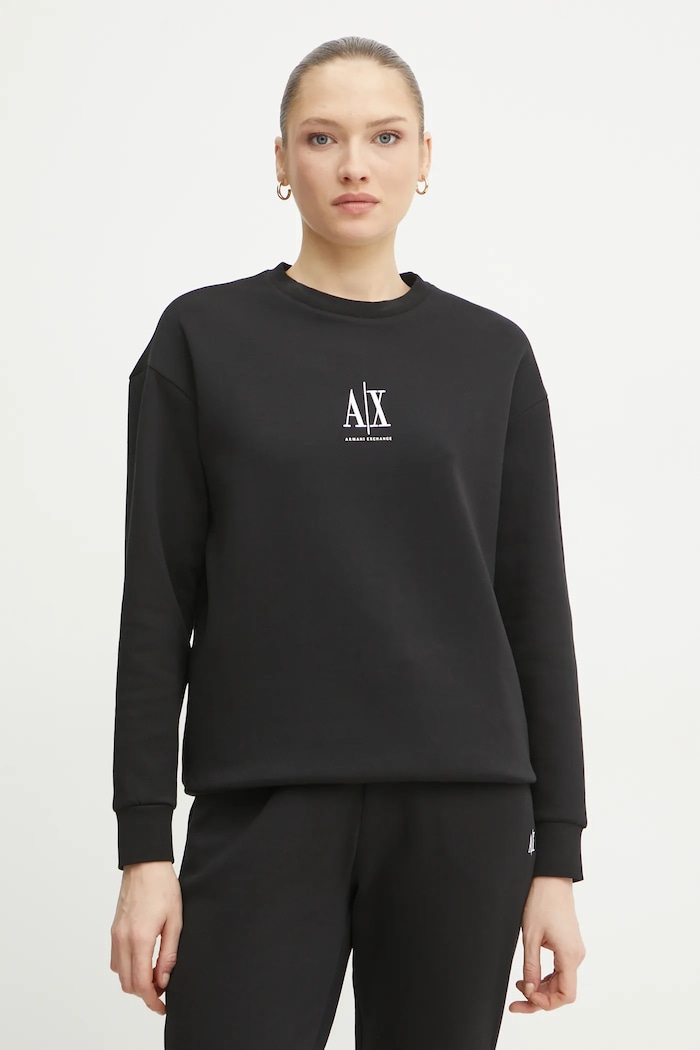 Dukserica Armani Exchange bez kapuljače crna XW000821.AF10818.NOS
