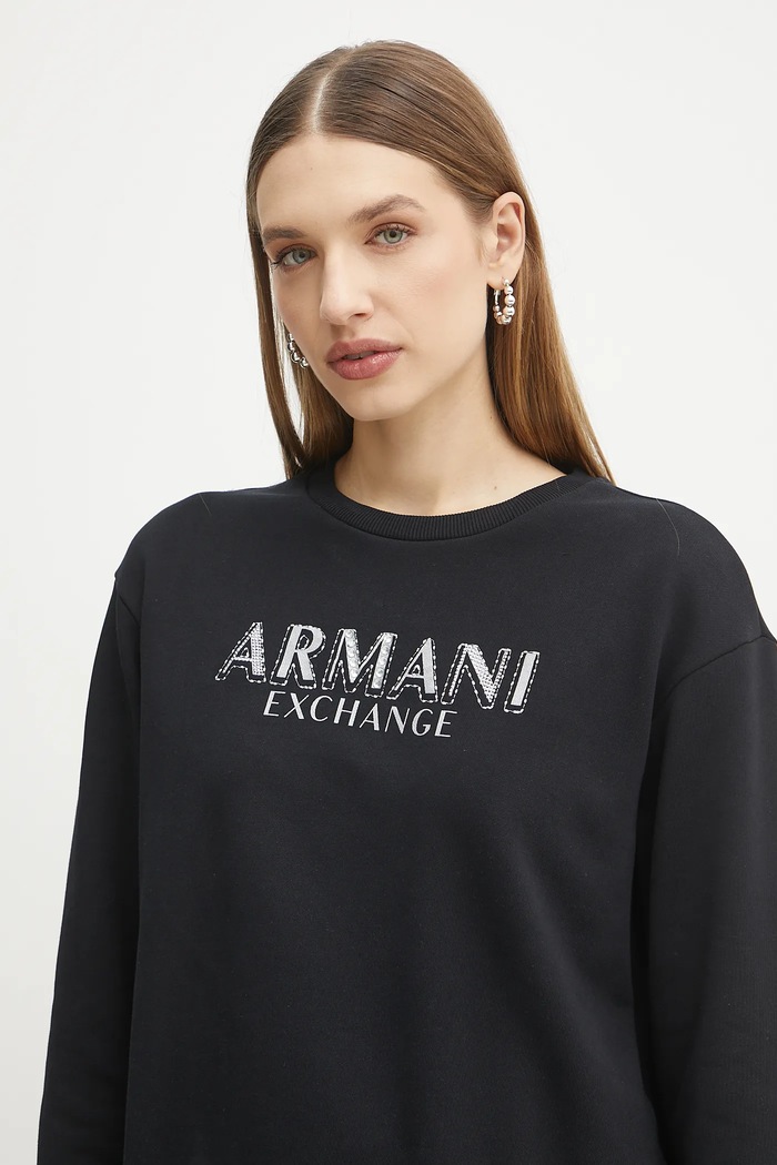 Bavlnená mikina Armani Exchange čierna XW000159.AF11851