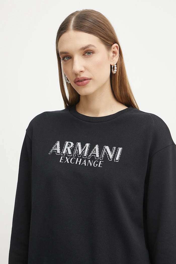 Bavlnená mikina Armani Exchange čierna XW000159.AF11851