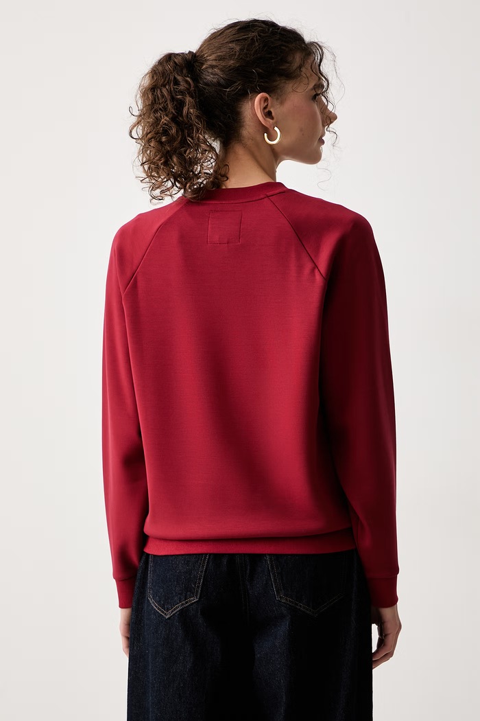 Odjeća Armani Exchange Dukserica za žene s viskozom XW000826.AF13397 bordo