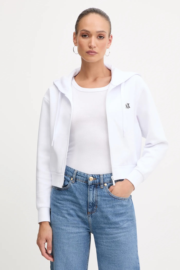 Mikina Armani Exchange s kapucňou biela XW000822.AF10818.NOS