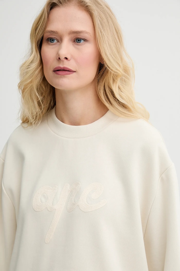 Dukserica A.P.C. sweat ethan - GOTS bež COHGT.M27975