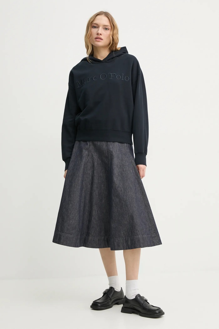Marc O'Polo bluza bawełniana 502407354165 granatowy SS25