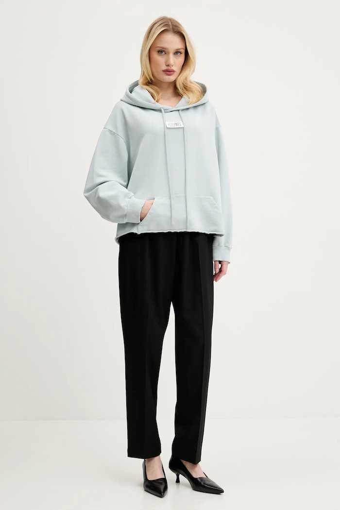 MM6 Maison Margiela bluza bawełniana S52GU0235 niebieski SS25