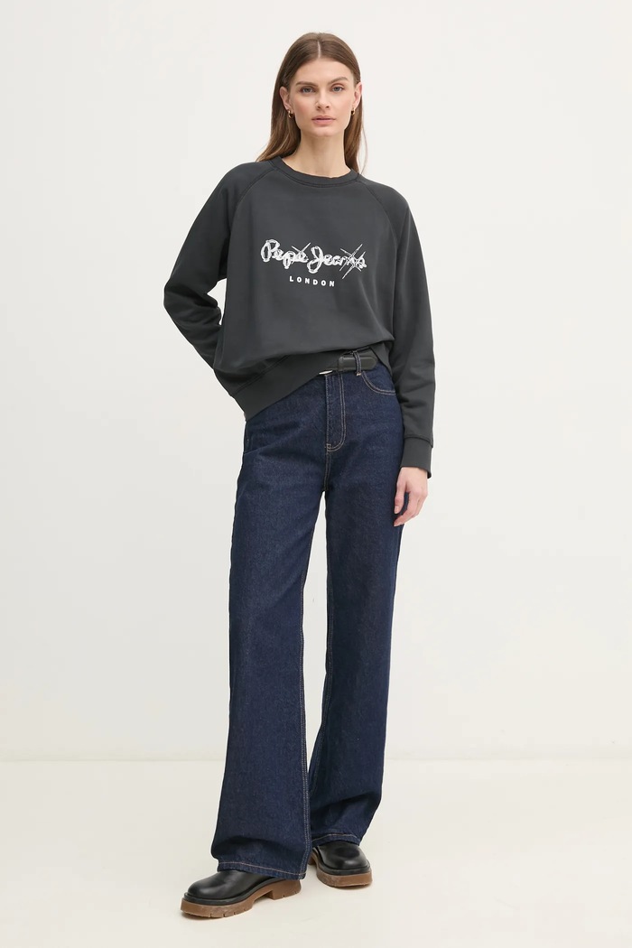 Mikina Pepe Jeans LUPITA PL581467 sivá SS25