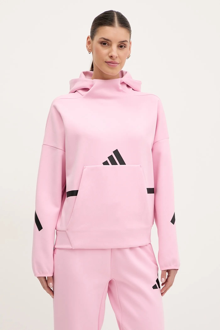 Mikina adidas Z.N.E. s kapucí růžová JD5992