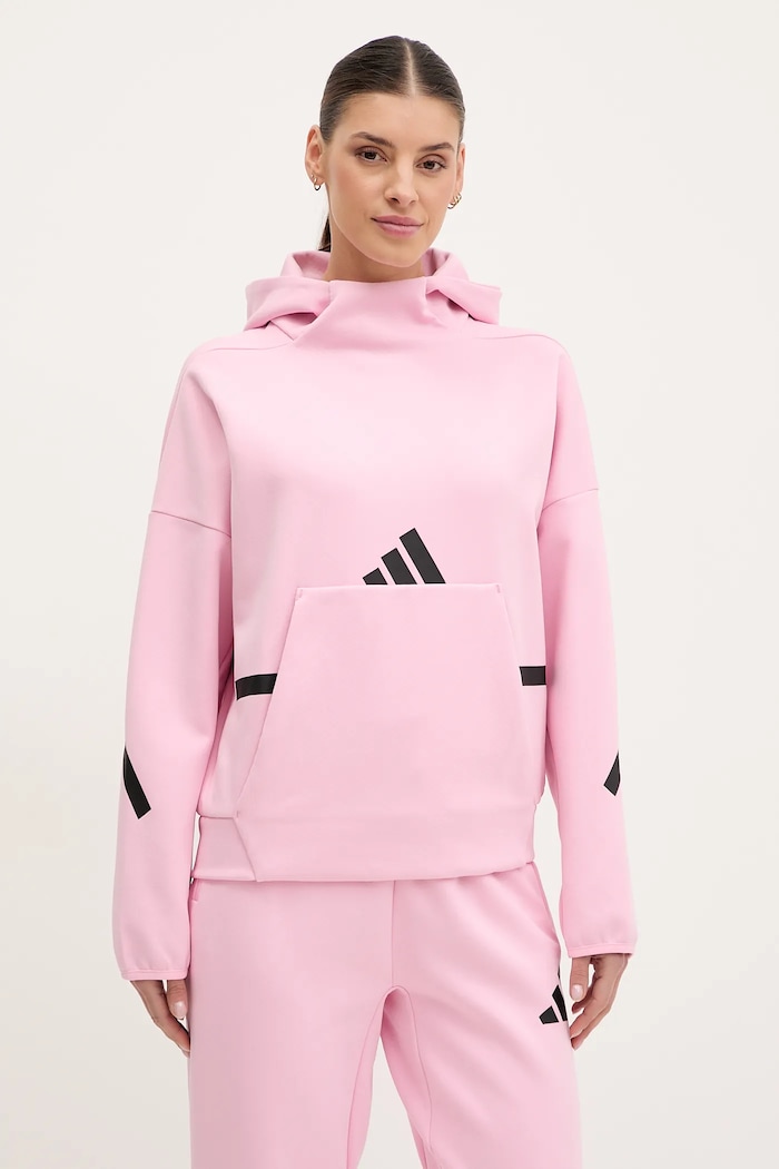 Mikina adidas Z.N.E. s kapucí růžová JD5992