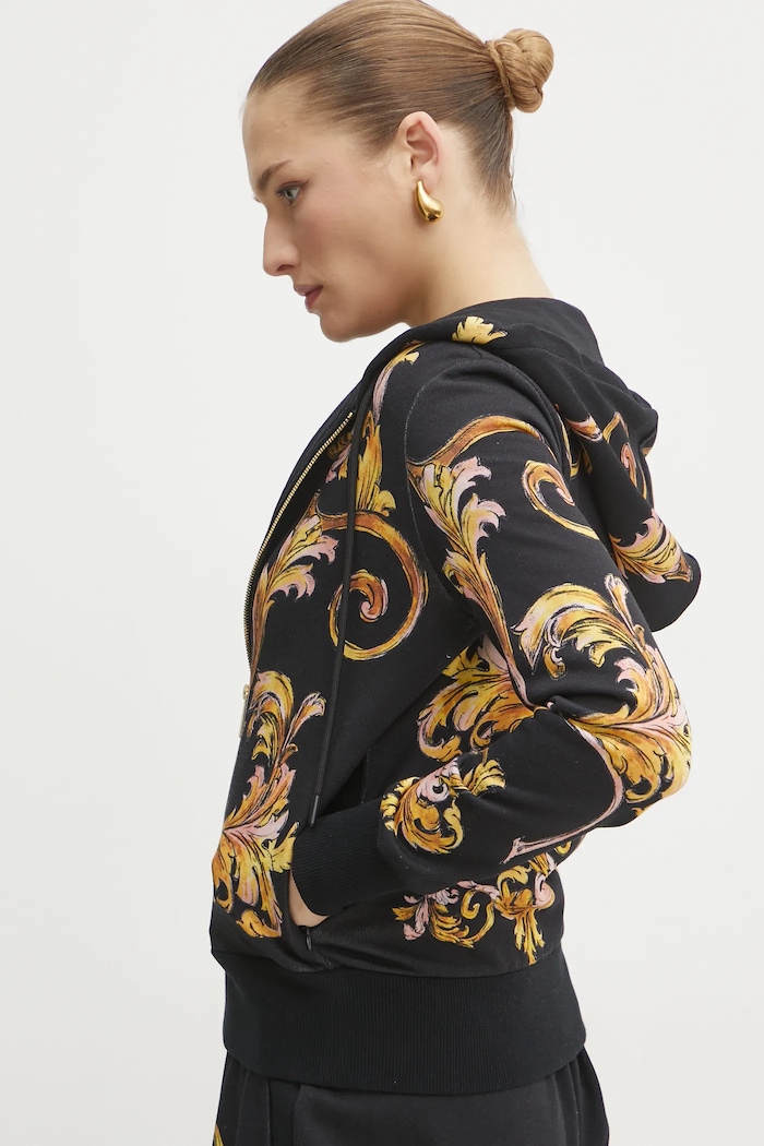Bavlněná mikina Versace Jeans Couture černá 78HAI3P6.FS192