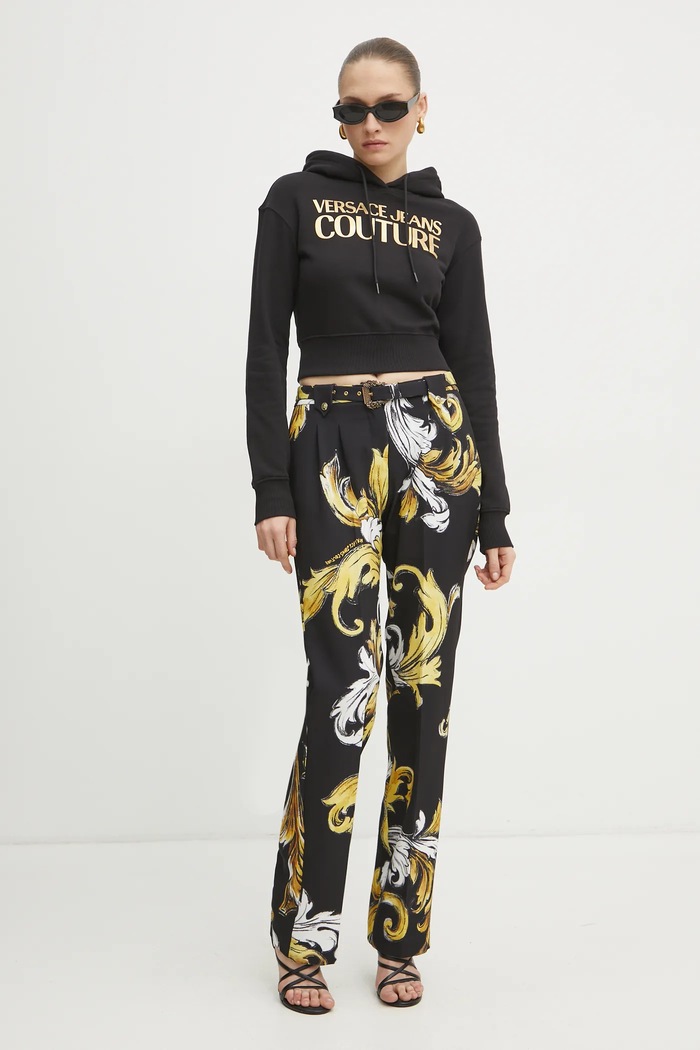 Bavlněná mikina Versace Jeans Couture 78HAIT01.CF01T černá SS25