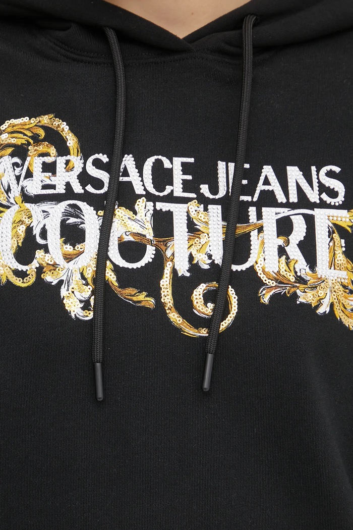 Pamučna dukserica Versace Jeans Couture 78HAIC05.CF00C crna