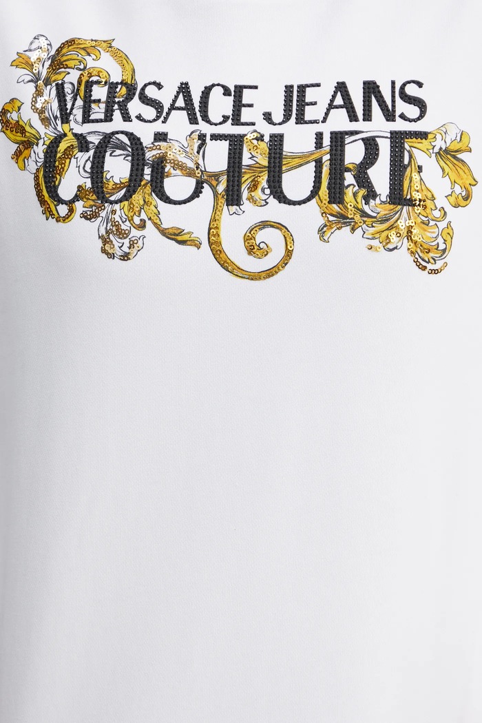 Bavlněná mikina Versace Jeans Couture 78HAIC06.CF00C bílá