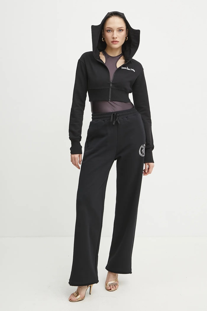 Pamučna dukserica Versace Jeans Couture crna 78HAIC08.CF00C