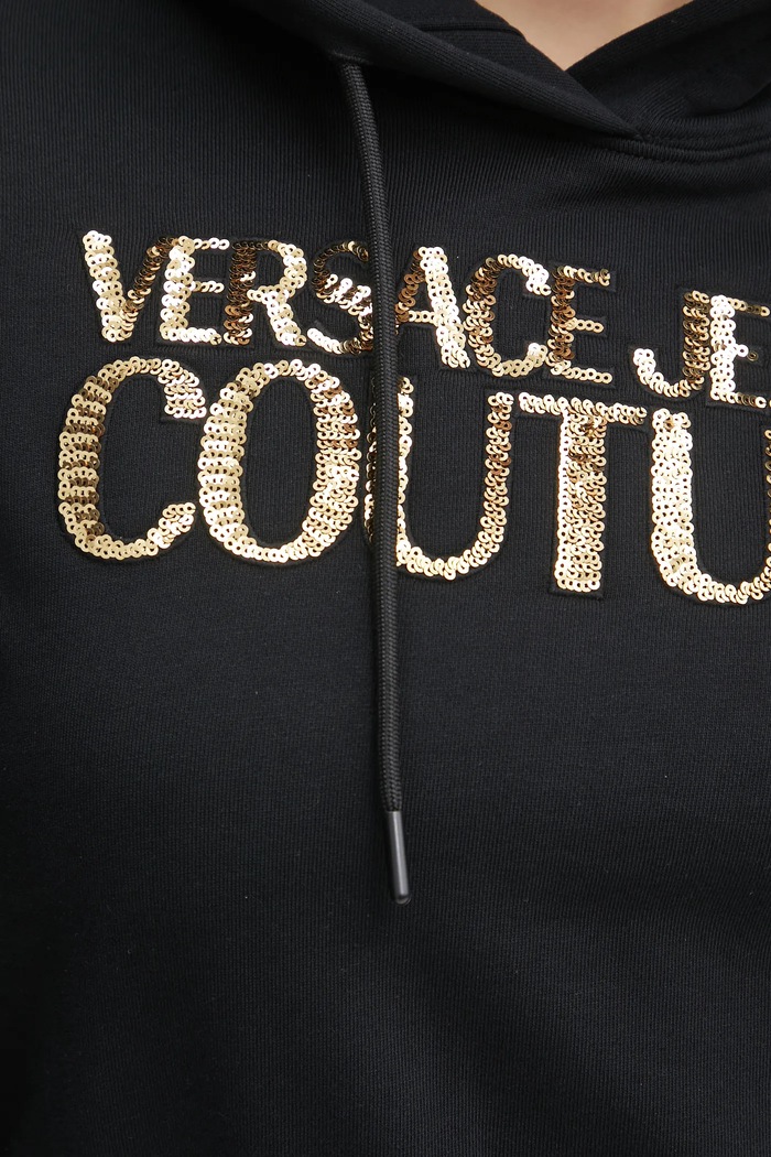 Pamučna dukserica Versace Jeans Couture 78HAIE00.CF00E crna