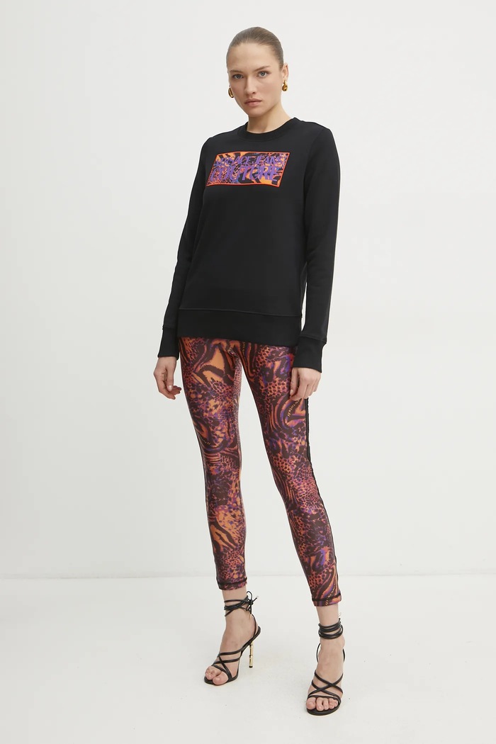 Pamučna dukserica Versace Jeans Couture 78HAIE04.CF00E crna SS25