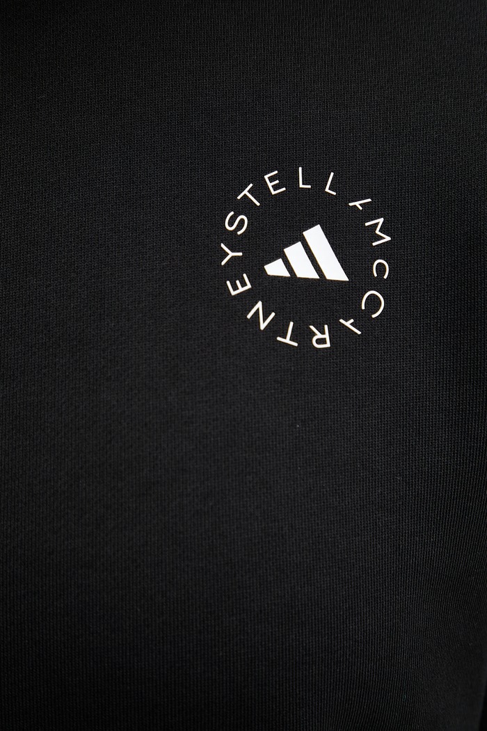 Βαμβακερή μπλούζα adidas by Stella McCartney JJ0150 μαύρο