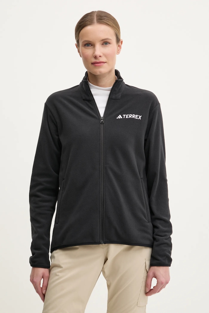 Športová mikina adidas TERREX Essentials bez kapucne čierna JP0800