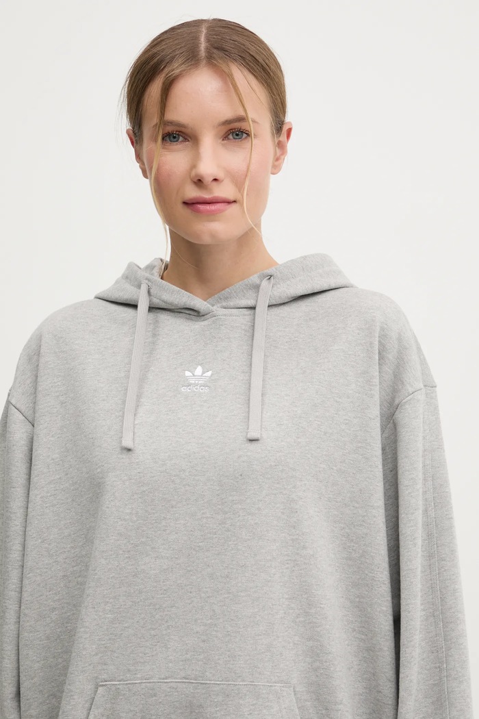 Bavlněná mikina adidas Originals Essential šedá IY9616