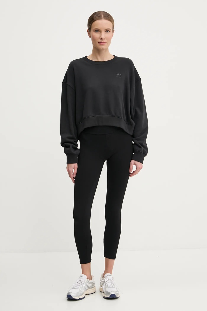 Βαμβακερή μπλούζα adidas Originals Nelson JC8335 μαύρο SS25