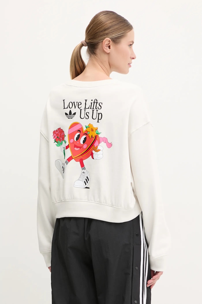 adidas Originals bluza bawełniana Nelson beżowy JC8336