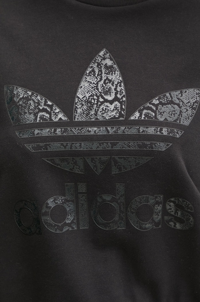 adidas Originals hanorac de bumbac SNAKE CREW JN7291 negru