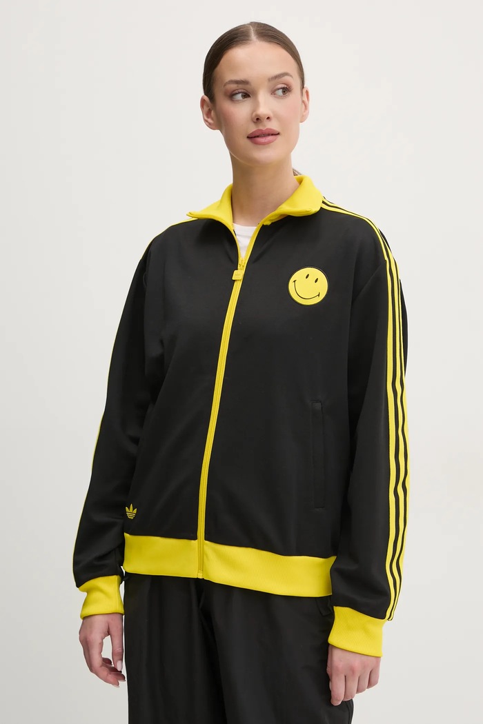 Суичър adidas Originals X Smiley еластичен черен JD2736
