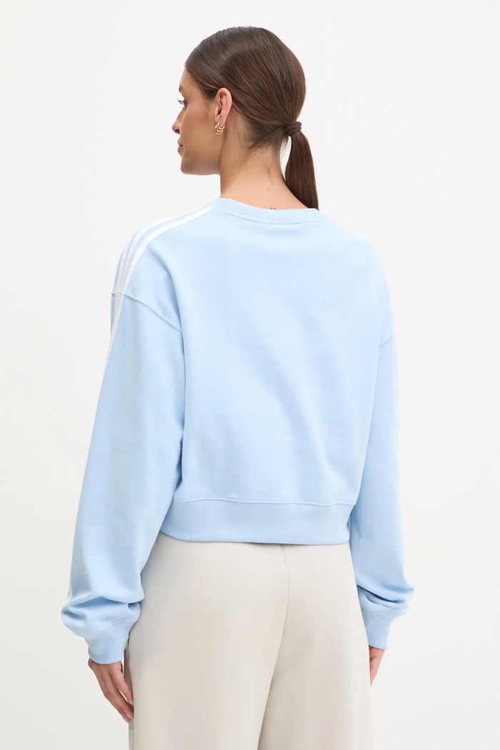 Odzież adidas Originals bluza 3S CROP SWEAT JC8141 niebieski