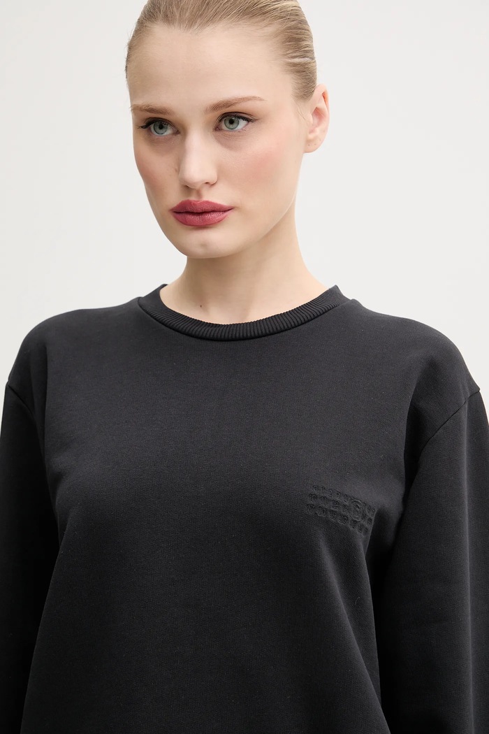 Bavlněná mikina MM6 Maison Margiela černá S52GU0240.M25012