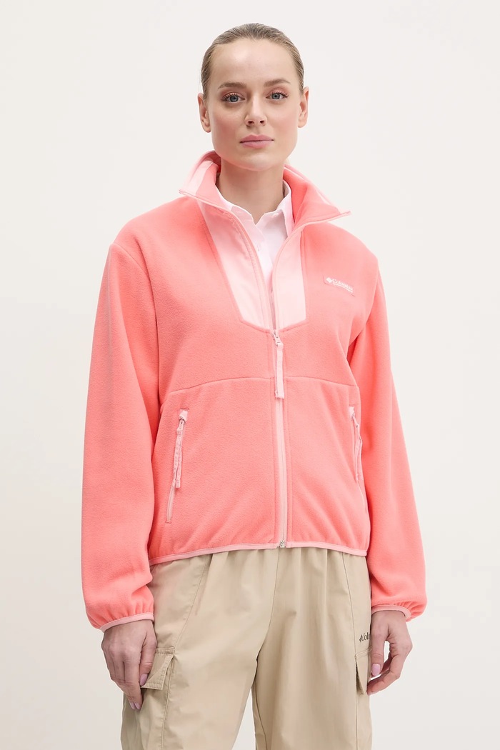 Športni pulover Columbia Sequoia Grove Outdoor oranžna 2085313