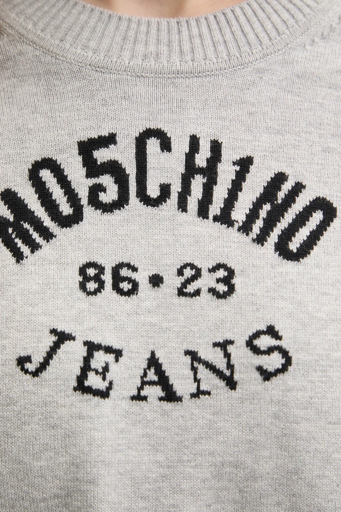 Moschino Jeans pulover de bumbac 0907.3201 gri