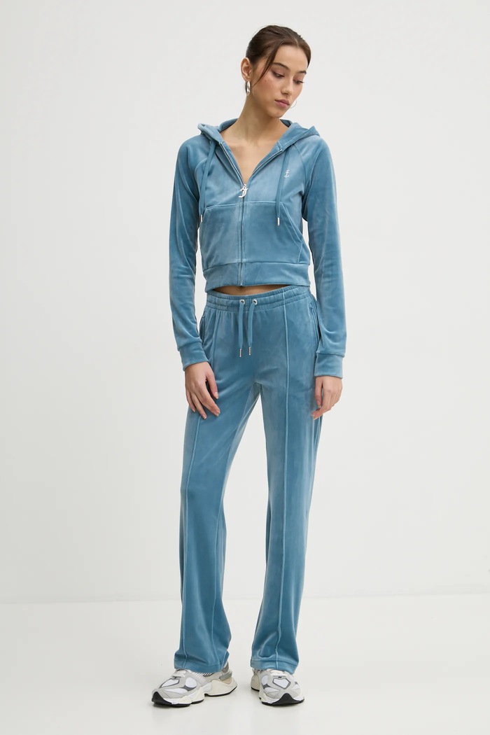Juicy Couture bluza JCWA122001 turkusowy SS26