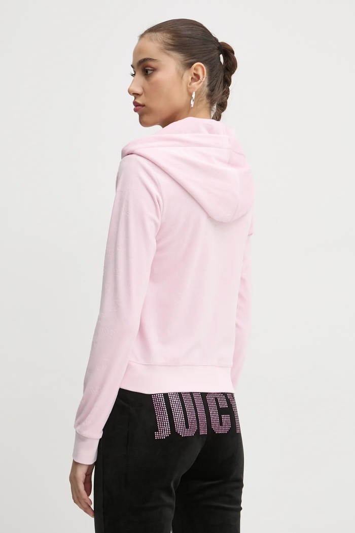 Oblečení Velurová mikina Juicy Couture JCWAS125302 růžová