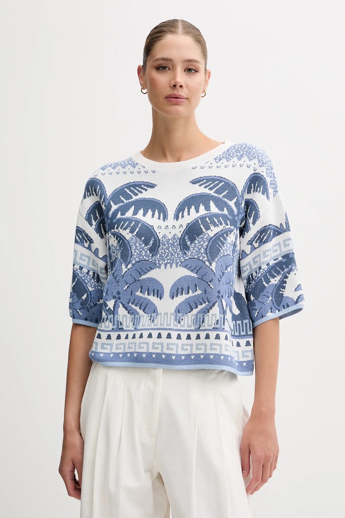 OUI pulover subtiri albastru 93170