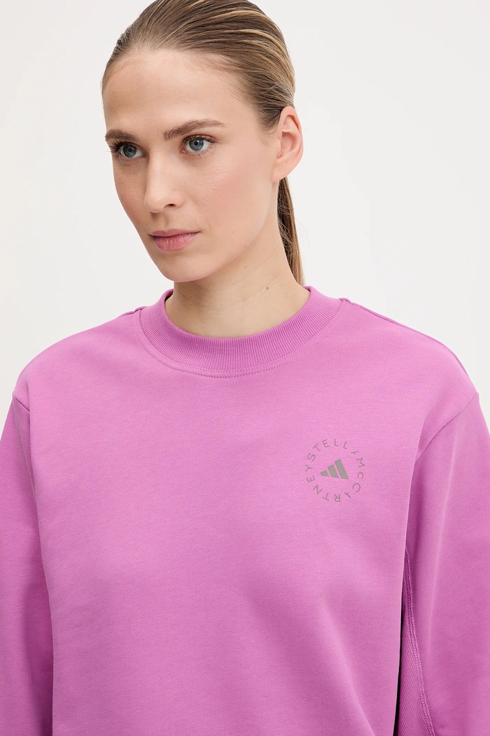 Bluza bawełniana adidas by Stella McCartney JJ0151 różowy