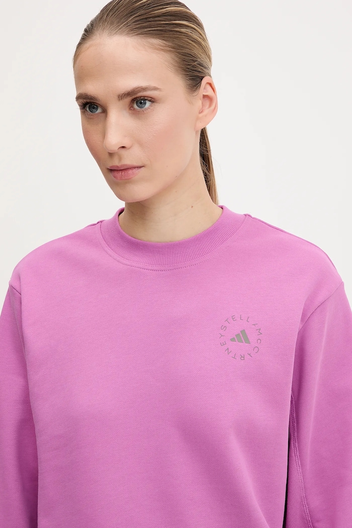 Bluza bawełniana adidas by Stella McCartney JJ0151 różowy