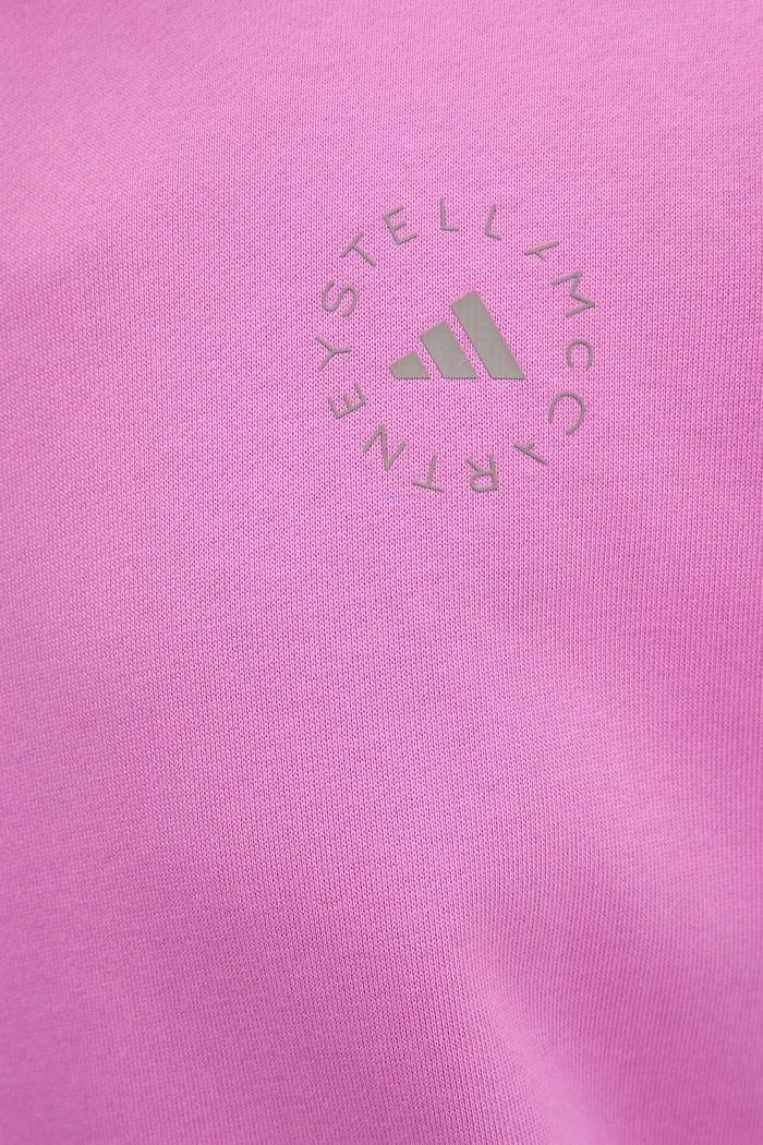 Bluza bawełniana adidas by Stella McCartney różowy JJ0151