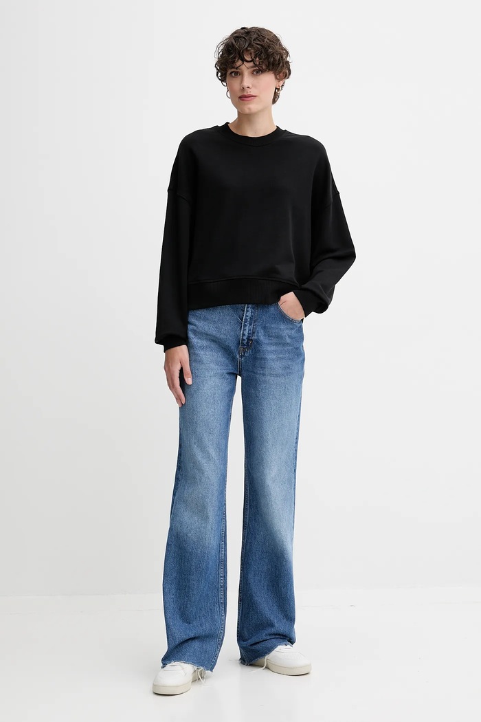United Colors of Benetton hanorac de bumbac 3UNID109A negru AW25