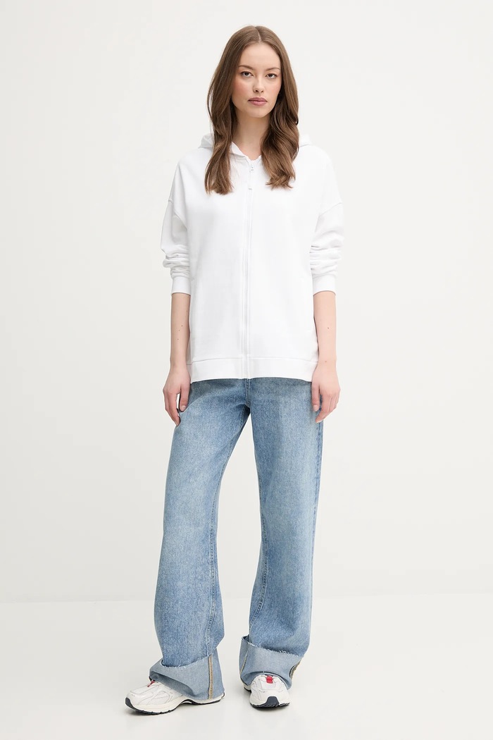 United Colors of Benetton bluza bawełniana 3UNID500R biały AW25