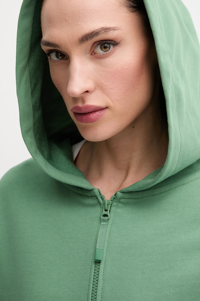 United Colors of Benetton bluza bawełniana zielony 3UNID500R