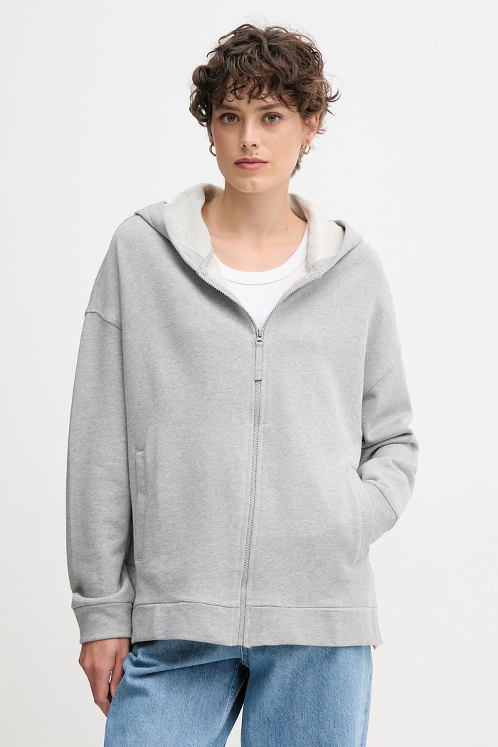 United Colors of Benetton bluza bawełniana bawełna szary 3UNID500R
