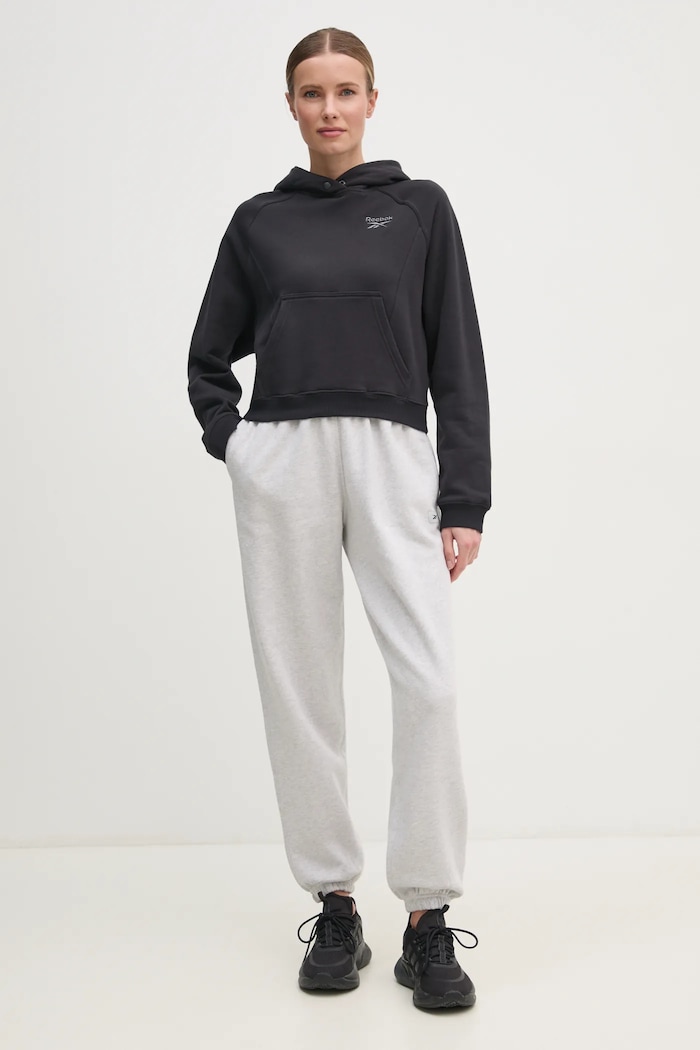 Bavlnená mikina Reebok Classic 100214101 čierna SS25