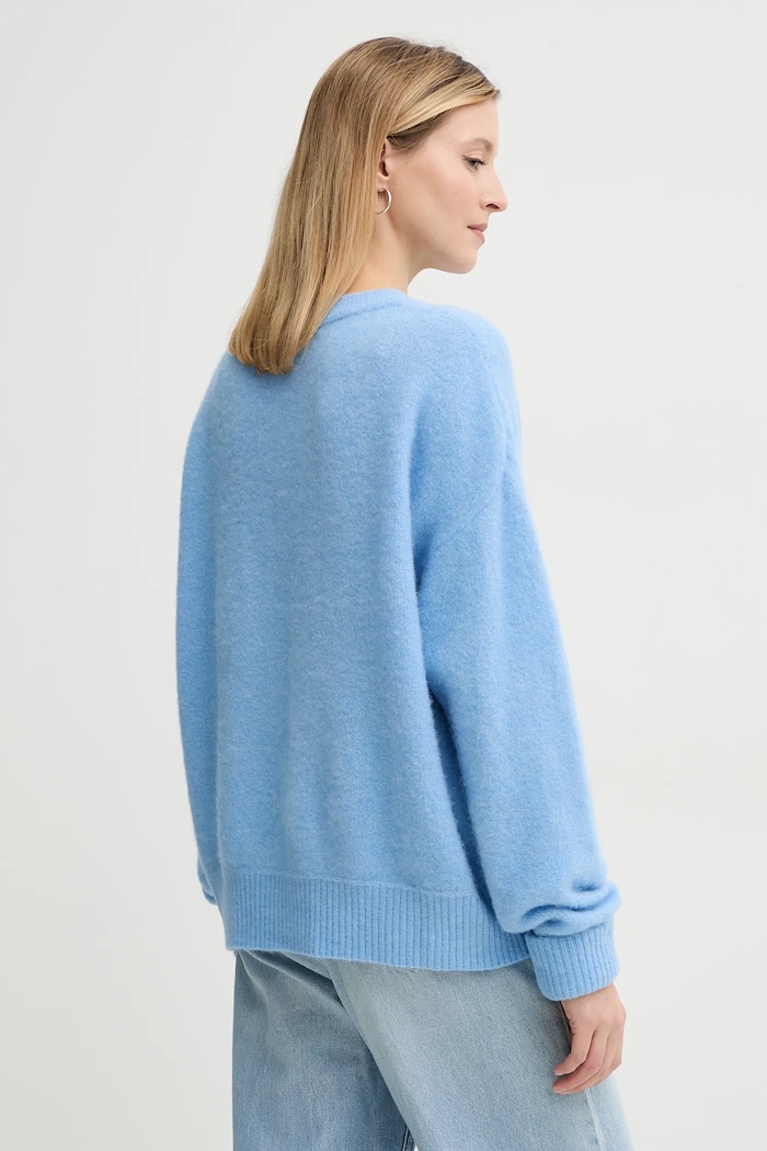 Odzież American Vintage sweter wełniany VITO18EE25 niebieski