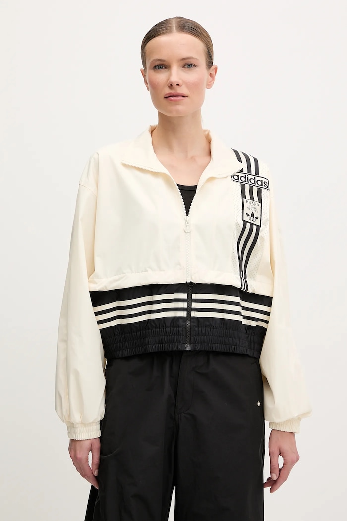 adidas Originals rövid kabát Woven Track Top nem szigetelt bézs JD0096