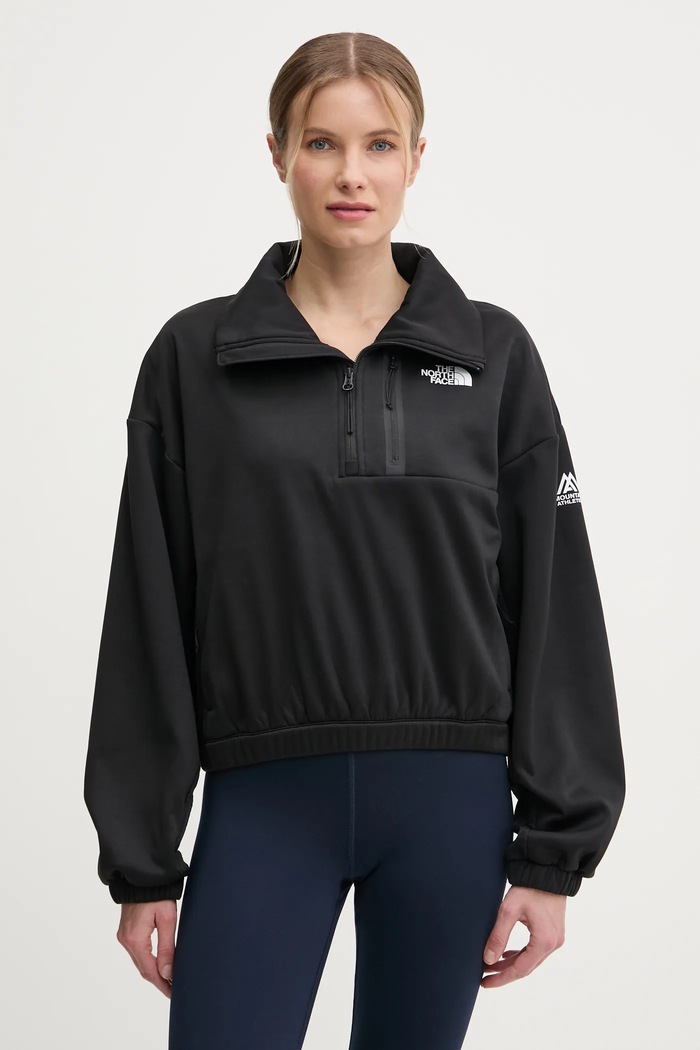 Športová mikina The North Face Mountain Athletics Fleece interest bez kapucne čierna NF0A8BFPJK31