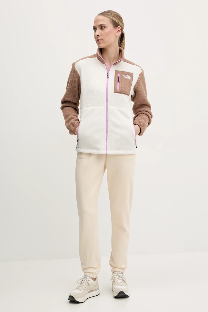 The North Face felpa in pile Yumiori NF0A88425K91 marrone SS25