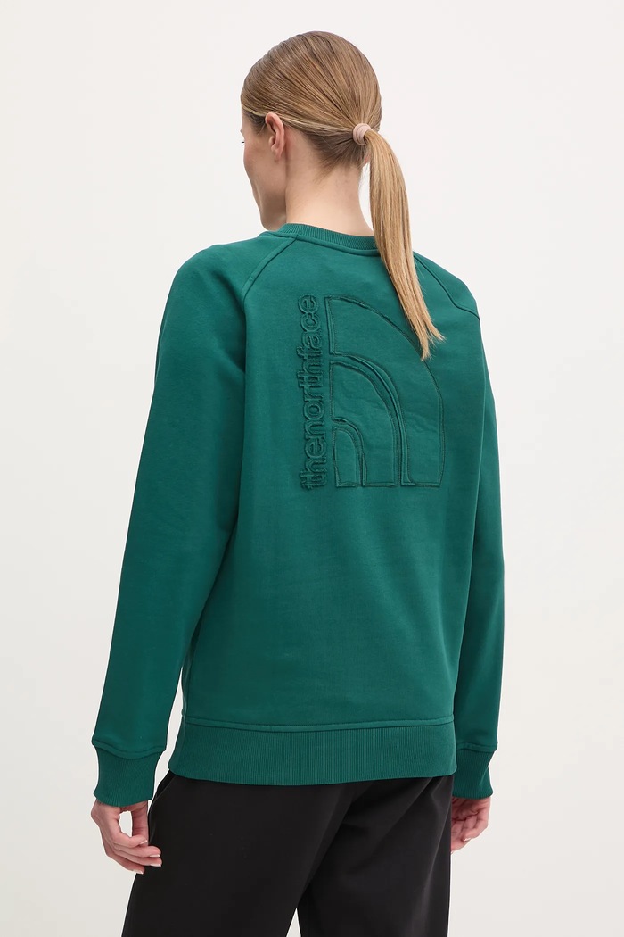 Дрехи Памучен суичър The North Face Relaxed NF0A8C396GI1 зелен