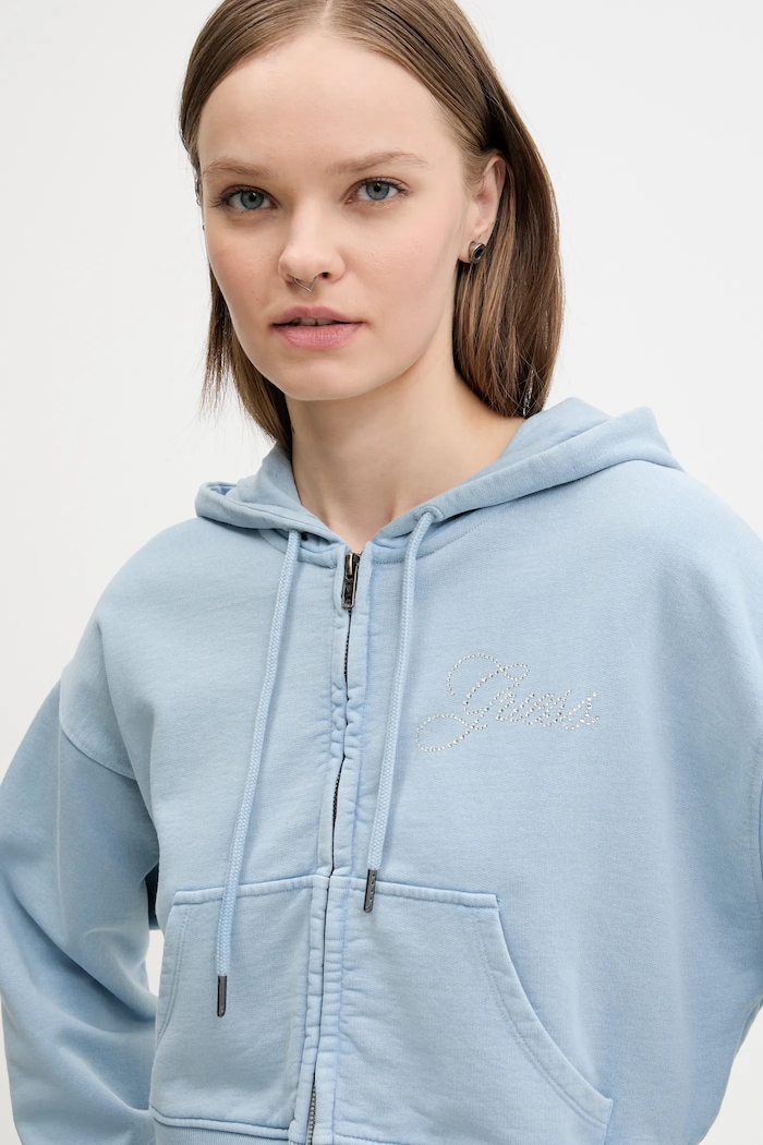 Bavlnená mikina Guess Originals W5RQ13.K68I1 modrá